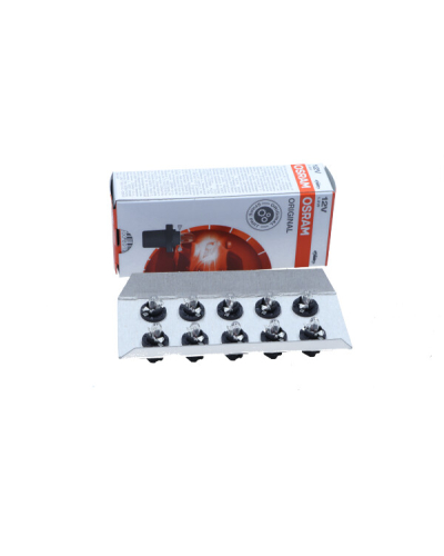 OSRAM ŻARÓWKA BAX 12V/1,2W 8,5D CZARNY (Z COKOŁEM PLASTIKOWYM) 10SZT.