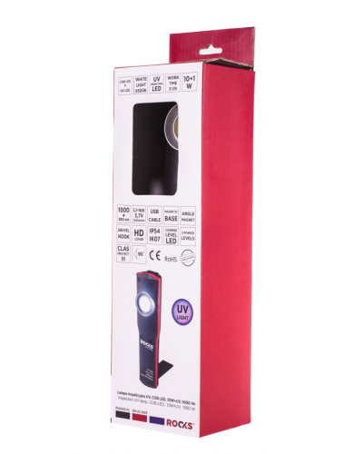 ROOKS LAMPA INSPEKCYJNA UV, COB LED, 10W+UV, 1000 LM