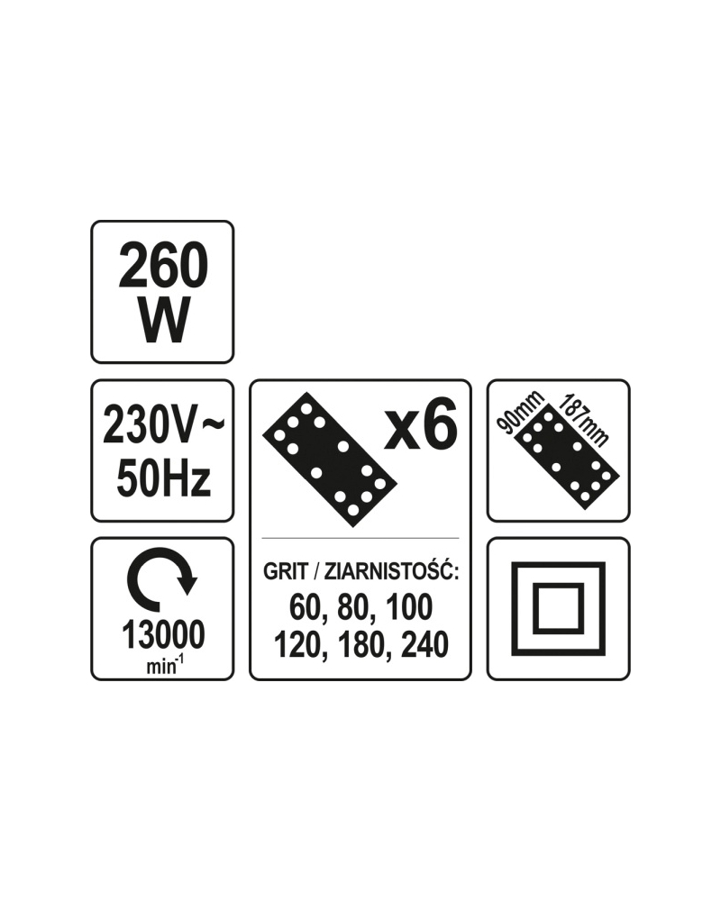 YATO SZLIFIERKA OSCYLACYJNA 260W