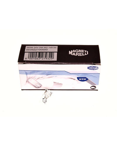 MAGNETI MARELLI ŻARÓWKA 24V/5W W5W (CAŁOSZKLANA) (CENA ZA 10SZT)