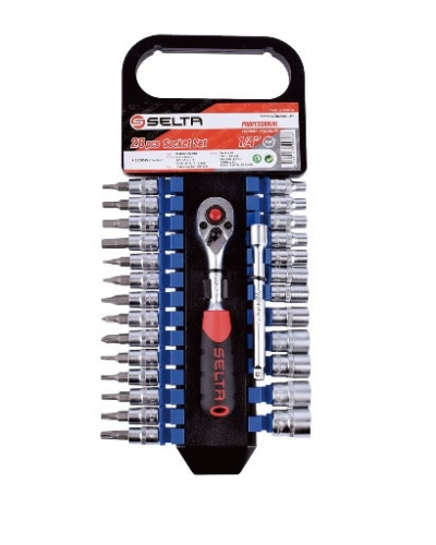 SELTA ZESTAW NARZĘDZIOWY NA WIESZAKU, 1/4", 27 CZ