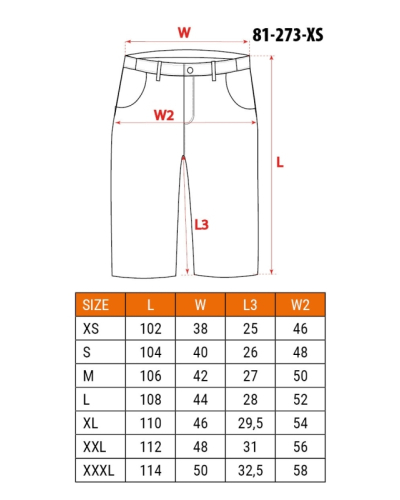 NEO TOOLS KRÓTKIE SPODENKI ROBOCZE DENIM, CZARNE, ROZMIAR L