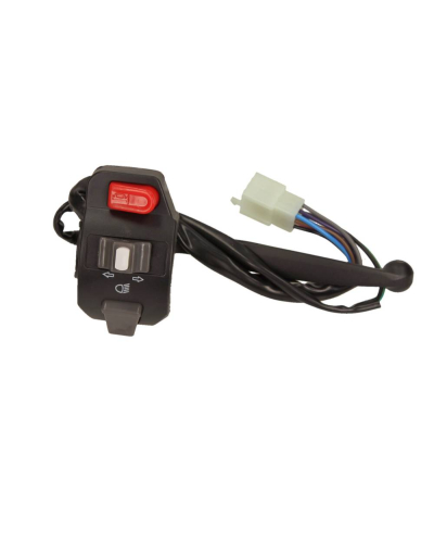 GX MOTOR PRZEŁĄCZNIK KIERUNKOWSKAZÓW MOTO. UNIWERSALNY Z DZWIGNIĄ ŻEŃSKA WTYCZKA 8PIN + 2 PRZEWODY