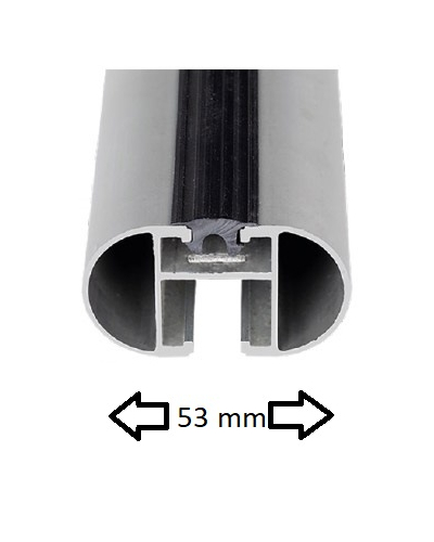 AMOS BELKI ALUMINIOWE BAGAŻNIKA DACHOWEGO "AERO" 1,4 M Z ZAMKIEM (KPL 2 SZT.)