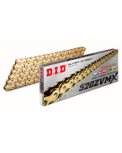 D.I.D ŁAŃCUCH NAPĘDOWY MOTO DID 520 X-RING (3889AN) (ROZKUTY+OGNIWO)