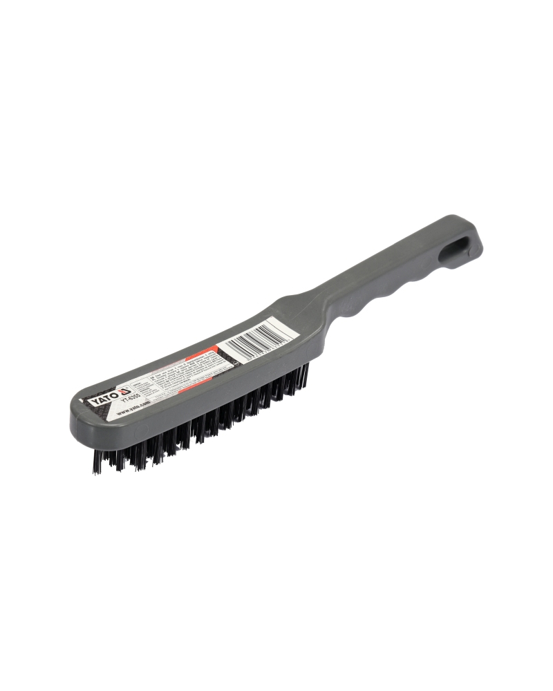 YATO SZCZOTKA DRUCIANA, DRUT STALOWY, 5 RZĘDÓW, RĘKOJEŚĆ PLASTIKOWA