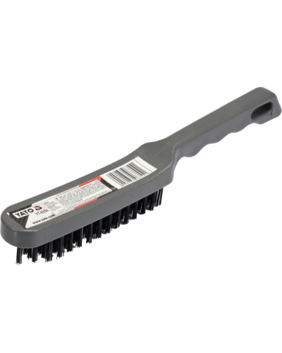 YATO SZCZOTKA DRUCIANA, DRUT STALOWY, 5 RZĘDÓW, RĘKOJEŚĆ PLASTIKOWA