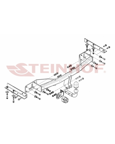 STEINHOF HAK HOLOWNICZY OPEL MERIVA (OPRÓCZ WERSJI Z FLEX-FIX) 2010-