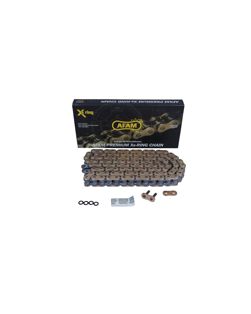AFAM ŁAŃCUCH NAPĘDOWY MOTO 530 XS-RING ZŁOTY (4890DAN)