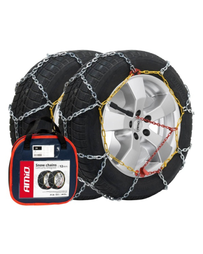 AMIO ŁAŃCUCHY ŚNIEGOWE 12 MM + BAG KN-60