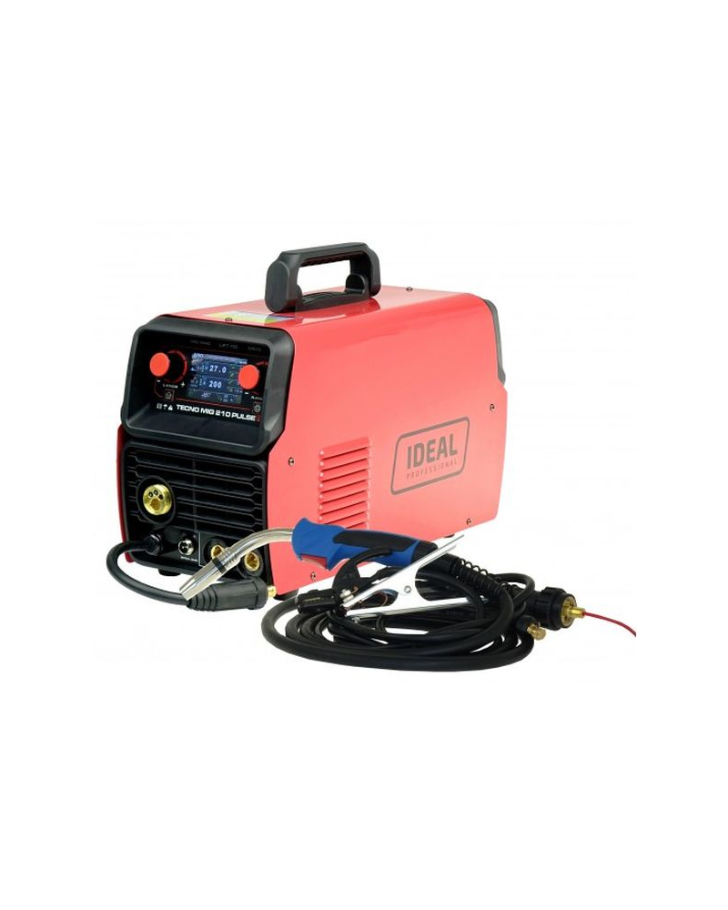 IDEAL PÓŁAUTOMAT SPAWALNICZY TECNO MIG 210 PULSE LCD MIG/TIG/MMA SYNERGIC ALU