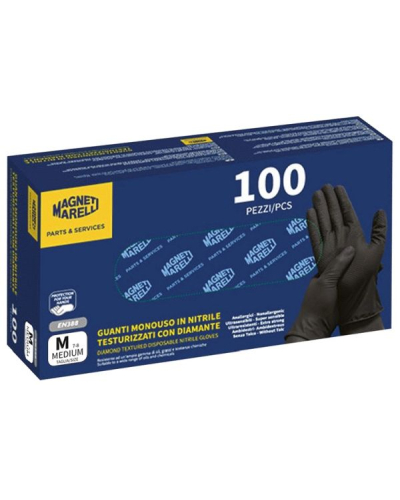 MAGNETI MARELLI RĘKAWICE NITRYLOWE CZARNE L 100 SZT.