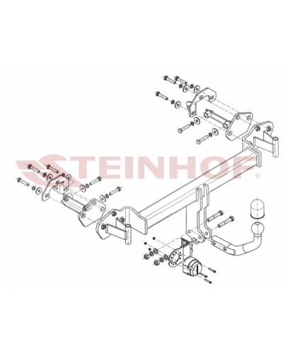 STEINHOF HAK HOLOWNICZY BMW 3 (4D/COUPE/CABRIO/COMPACT/KOMBI) SERIA E46, 04/1998-2006