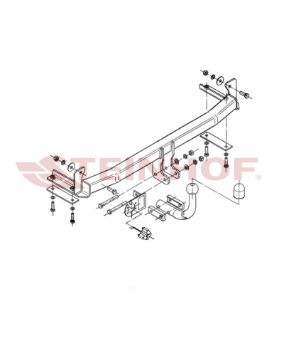 STEINHOF HAK HOLOWNICZY SEAT CORDOBA 4D 09/1999-12/2002, SEAT CORDOBA VARIO 1997-08/1999,SEAT CORDOBA VARIO 09/1999-12/2002