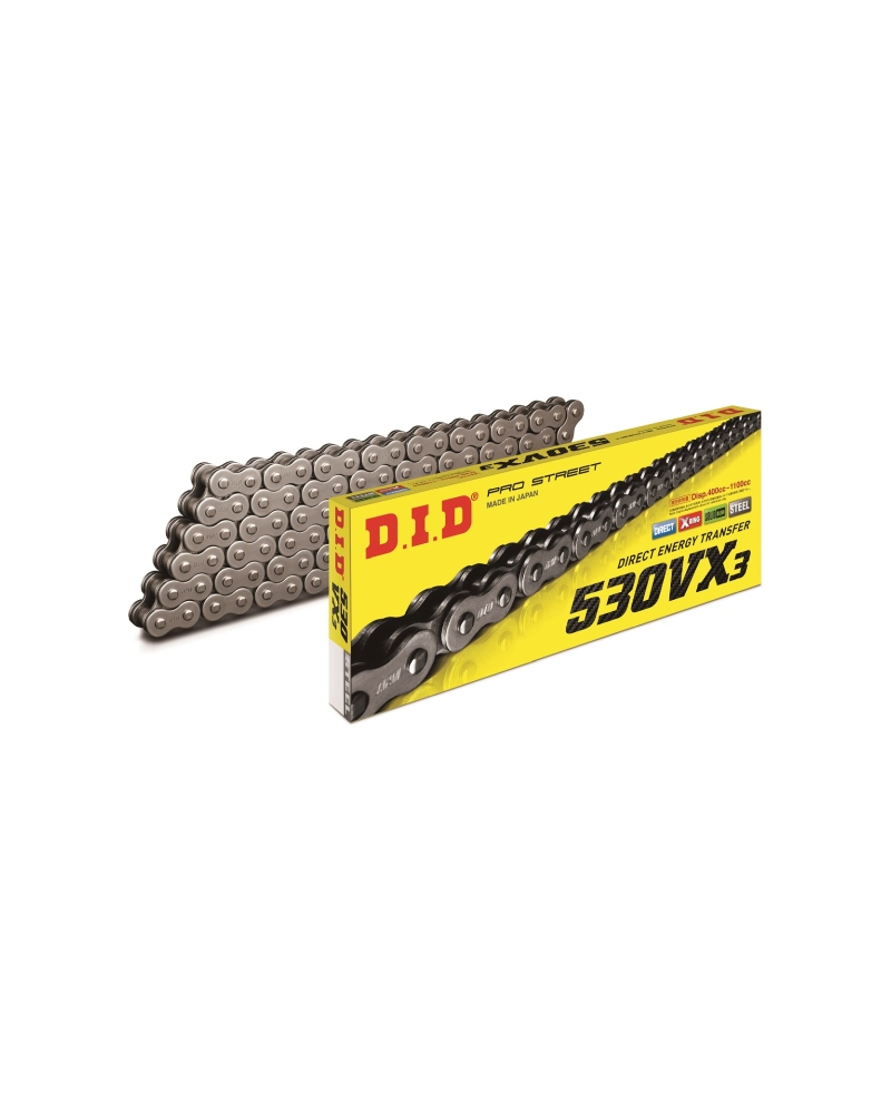 D.I.D ŁAŃCUCHY ŁAŃCUCH NAPĘDOWY MOTO. DID 530  X-RING (4100AN) (ROZKUTY+OGNIWO)