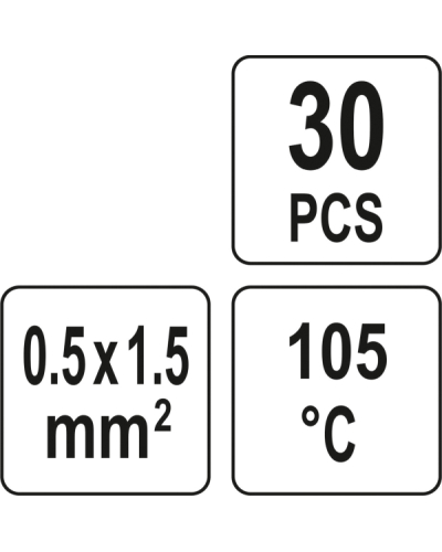 YATO KOSZULKA TERMOKURCZLIWA Z CYNĄ, 0,5-1,5MM2, 30 SZT.