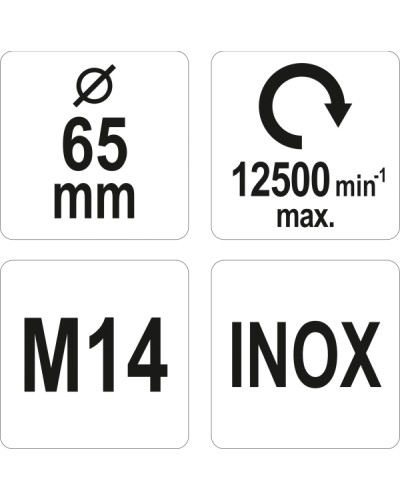 YATO SZCZOTKA DOCZOŁOWA M14, INOX, 65 MM