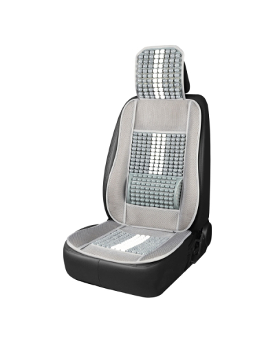 AMIO MATA NA FOTEL Z PODPARCIEM LĘDZWIOWYM I ZAGŁÓWKIEM 131X46 SZARY