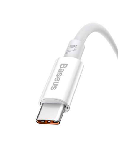 BASEUS KABEL DO ŁADOWAREK USB DO USB-C SUPERIOR 100W 1.5M (BIAŁY)