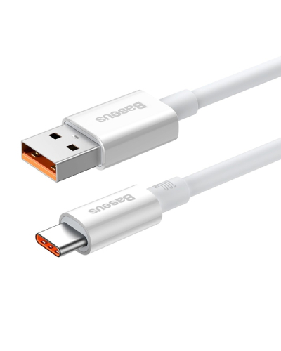 BASEUS KABEL DO ŁADOWAREK USB DO USB-C SUPERIOR 100W 1.5M (BIAŁY)