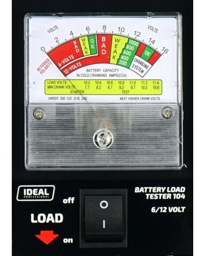 IDEAL TESTER AKUMULATORÓW OBCIĄŻENIOWY LBT104 6V 12V 135A