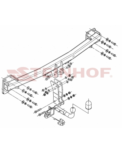 STEINHOF HAK HOLOWNICZY AUDI Q7/ VW TOUAREG VW/ PORSCHE CAYENNE, 2006-