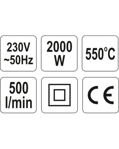 YATO OPALARKA 2000W (I)350°C (II)550°C