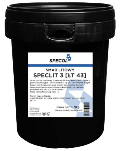 SPECOL SMAR DO ŁOŻYSK ŁT43 SPECLIT 3 9KG