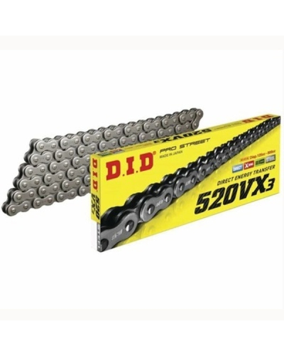 D.I.D ŁAŃCUCHY ŁAŃCUCH NAPĘDOWY MOTO. DID 520  X-RING (4439AN) (ROZKUTY+OGNIWO)