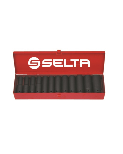 SELTA ZESTAW NASADEK UDAROWYCH, DŁUGICH 1/2", 12 CZ, 10-24 MM