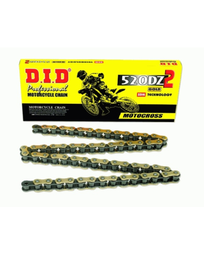 D.I.D ŁAŃCUCHY ŁAŃCUCH NAPĘDOWY MOTO. DID 520 BEZ O-RING (3500DAN) (ROZKUTY+OGNIWO)