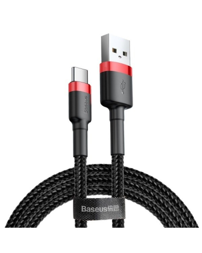 BASEUS KABEL DO ŁADOWAREK USB DO USB-C BASEUS CAFULE 2A 2M (CZERWONO-CZARNY)