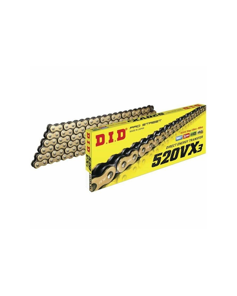 D.I.D ŁAŃCUCHY ŁAŃCUCH NAPĘDOWY MOTO. DID 520  X-RING (4439AN) (ROZKUTY+OGNIWO)