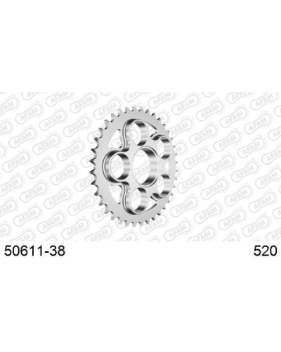 AFAM ZĘBATKA NAPĘDZANA TYŁ MOTO STALOWA OCYNKOWANA SREBRNA
