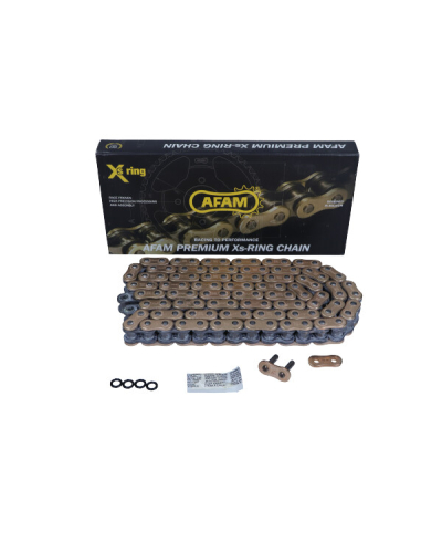 AFAM ŁAŃCUCH NAPĘDOWY MOTO 530 XS-RING ZŁOTY (4890DAN)