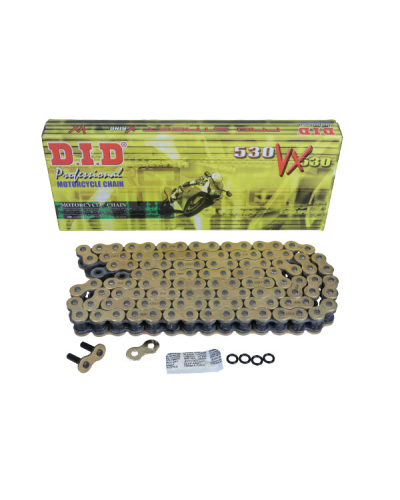 D.I.D ŁAŃCUCH NAPĘDOWY MOTO DID 530 X-RING (4100DAN) (ROZKUTY+OGNIWO)