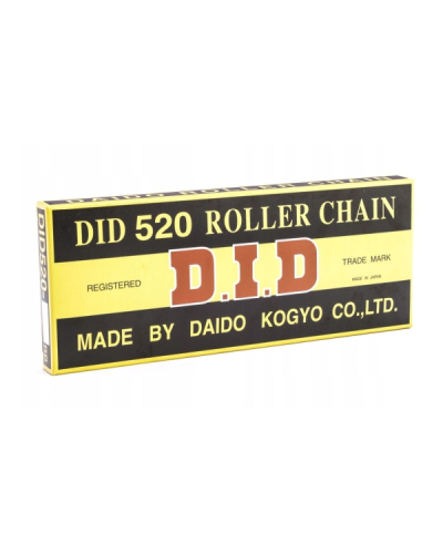 D.I.D ŁAŃCUCH NAPĘDOWY MOTO DID 520 BEZ O-RING (3579DAN) (ROZKUTY+OGNIWO)