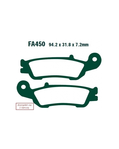 EBC KLOCKI HAM. MOTO.  YAMAHA YZ 250 (4T) (07-15)