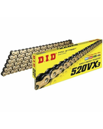 D.I.D ŁAŃCUCH NAPĘDOWY MOTO DID 520 X-RING (4439AN) (ROZKUTY+OGNIWO)