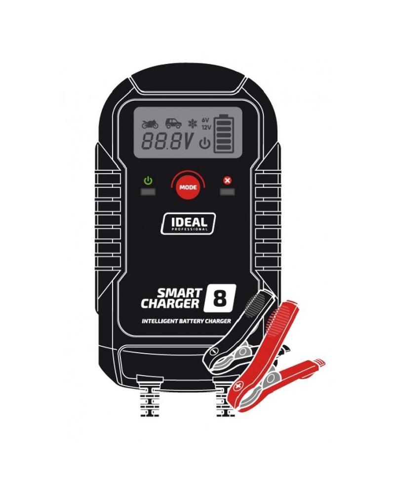IDEAL PROSTOWNIK SMART CHARGER 8 LCD 6V/ 12V, 8A