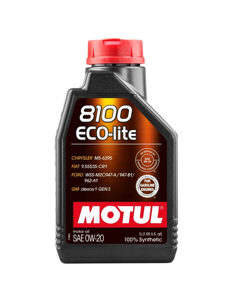 MOTUL OLEJ MOTUL 0W20 1L 8100 ECO-LITE / SP-RC / GF-6A / GM DEXOS1 GEN3 / MS-6395 / 9.55535-CR1 / WSS-M2C947-A 947-B1 962-A1