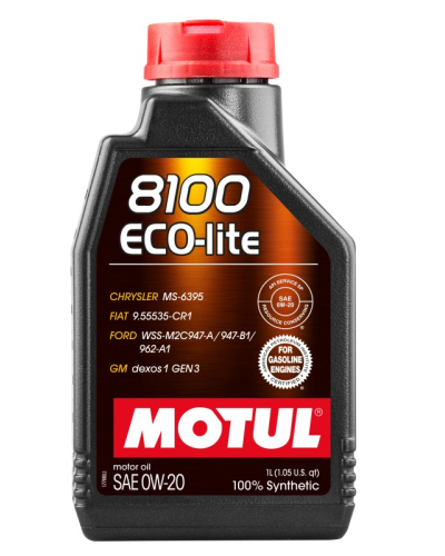 MOTUL OLEJ MOTUL 0W20 1L 8100 ECO-LITE / SP-RC / GF-6A / GM DEXOS1 GEN3 / MS-6395 / 9.55535-CR1 / WSS-M2C947-A 947-B1 962-A1