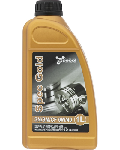 SPECOL OLEJ SPECOL 0W40 1L SPEC GOLD SN/CF / A3/B4 / LL01 / WSS M2C 937A GF5 / 229.3 229.5 / A40 / RN0710 / 502.00 505.00
