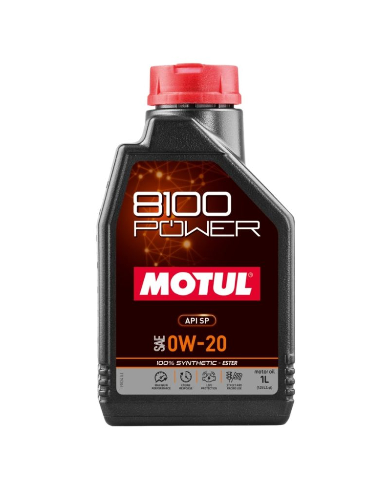 MOTUL OLEJ 0W20 1L 8100 POWER/ SYNTHETIC - ESTER/ SP