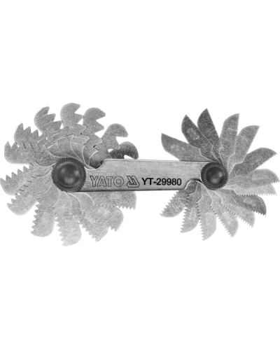 YATO SPRAWDZIAN GRZEBIENIOWY DO GWINTÓW METRYCZNYCH, 24 SZABLONY, 0,25-6MM