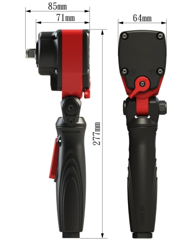 ROOKS KLUCZ UDAROWY, PRZEGUBOWY 1/2", 500 NM, L: 85 MM